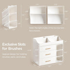 hblife makeup organizer countertop with brush holder,large bathroom, close-up detail