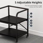 Vokumba 2 Tier Large Printer Stand, 20 x 20 Inches Printer Table - Image 3