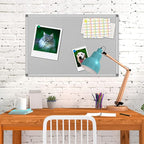 36x24-Inch Gray Felt Bulletin Board - Image 9