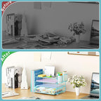 Marbrasse Desk Organizer and Accessories，4-Tier Paper Letter Tray Organizer - Image 2