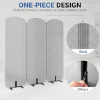 Natwind 3 Panel 73.2 x 71 inch Office Room Privacy Protect Space Divider - Image 4