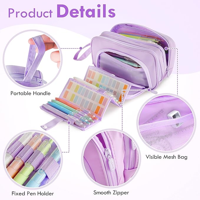 SANANT Large Capacity Pencil Case - Image 3