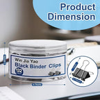 132 Pack Small Binder Clips 0.75 Inch - Image 2