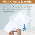 Silunkia 120 Sheets White Shimmer Cardstock 8.5 x 11 Heavyweight Paper - Image 4
