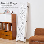 66.9Inch Folding Room Divider, 6 Panels Wood Carved Privacy Screens, Free - Image 5