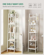 Hzuaneri Ladder Shelf, Bookshelf Bookcase, Freestanding Corner Storage Shelve - Image 4