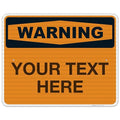 Custom Warning Sign, OSHA Sign, 24x30 Inches, 3M EGP Reflective .080 Aluminum by SigoSigns