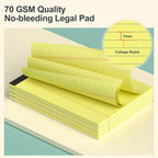 Yellow Legal Pads 8.5 x 11 College Ruled - Image 3
