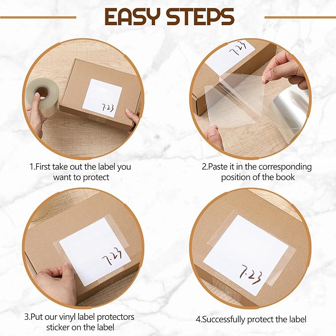 Zonon 750 Pcs Clear Labels Label Protector Clear Stickers Wafer Seals - Image 3