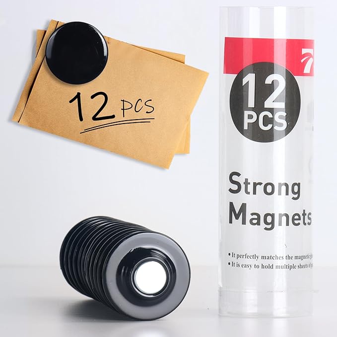 12 Pcs TOWON Strong Magnets for Glass Whiteboard, Dry Erase Board Magnets - Image 2