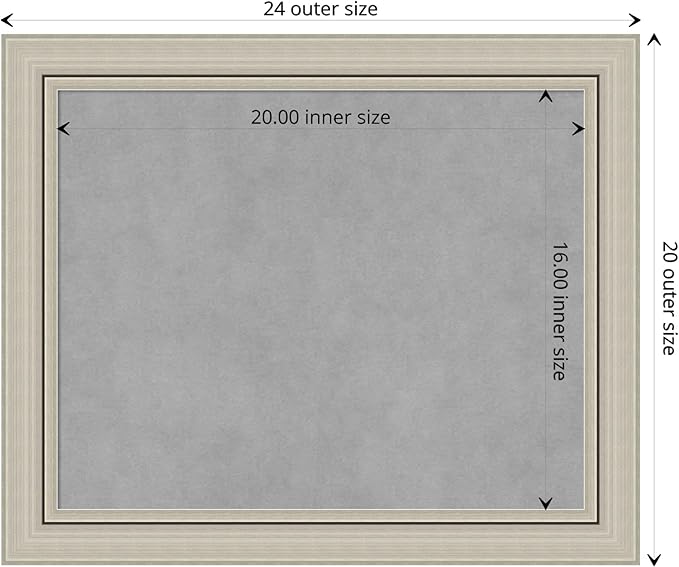 Amanti Art Silver Framed Magnetic Board 20x24 Small Vision Board - Image 4