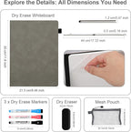 AGM Portable White Board Dry Erase Notebook, Small Travel Dry Erase Board - Image 2
