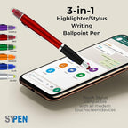 SyPen Personalized Pens with Gel Highlighter and Stylus -200 Pack Bulk-Free - Image 3