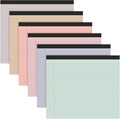 Lincia 6 Pcs 11" x 9.5" Legal Pads College Ruled Notepad Landscape Notebook by Lincia