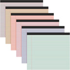 Lincia 6 Pcs 11" x 9.5" Legal Pads College Ruled Notepad Landscape Notebook by Lincia