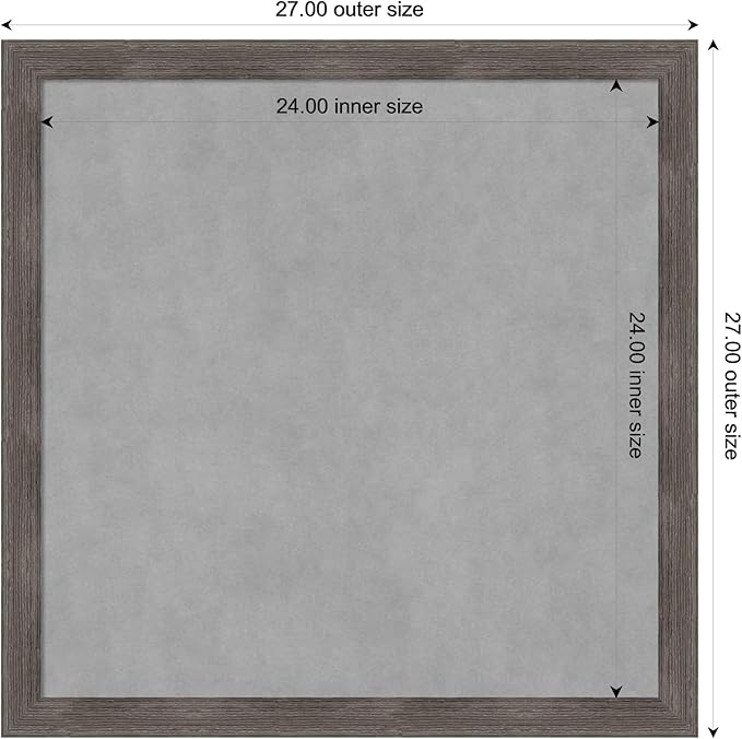 Amanti Art Grey Framed Magnetic Board 27x27 Medium Vision Board - Image 3