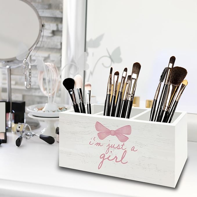XPH Pink Coquette Bow Preppy Pen Pencil Holder Organizer - Image 4