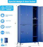 SUPEER 6 Doors Metal Locker for Employees - Image 3
