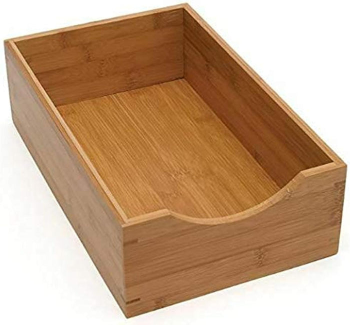 YBM Home Bamboo Drawer Organizer Storage Box for Spices and Kitchen Items, Lingerie, Small Tools, and Gadgets, 330