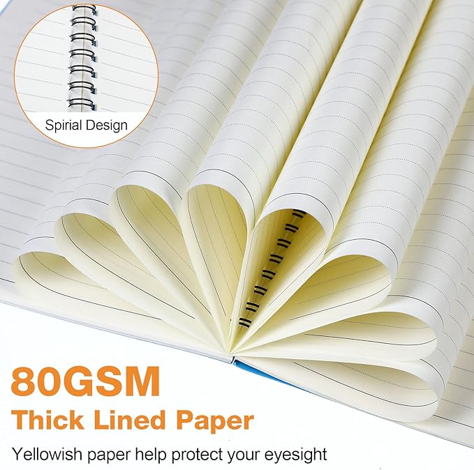 Eersida 20 Pack A5 Spiral Notebook College Ruled Spiral Notebook Bulk 5.5 x 8.3 - Image 3