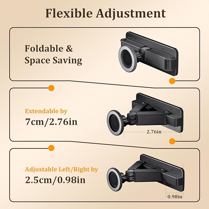 nediea Magnetic Wall Mount for iPad, 360°Rotation Tablet Wall Mount Holder - Image 3