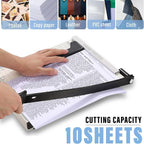 12" Guillotine Paper Cutter,Paper Cutter for Cardstock Heavy Duty 12 inch,Cut Cleanly and Quickly,12" Cut Length,10 Sheet Capacity.Paper Trimmer for Classroom,Cardstock, Art Projects,and Office Use A4