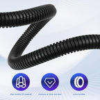 Split Wire Loom Tubing, 25ft Cord Protectors from Pets No Chew, Flexible Wire - Image 4