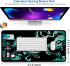 Large Mouse Pad, 31.5x15.7 inch Large Extended Computer Keyboard Mouse Mat - Image 2