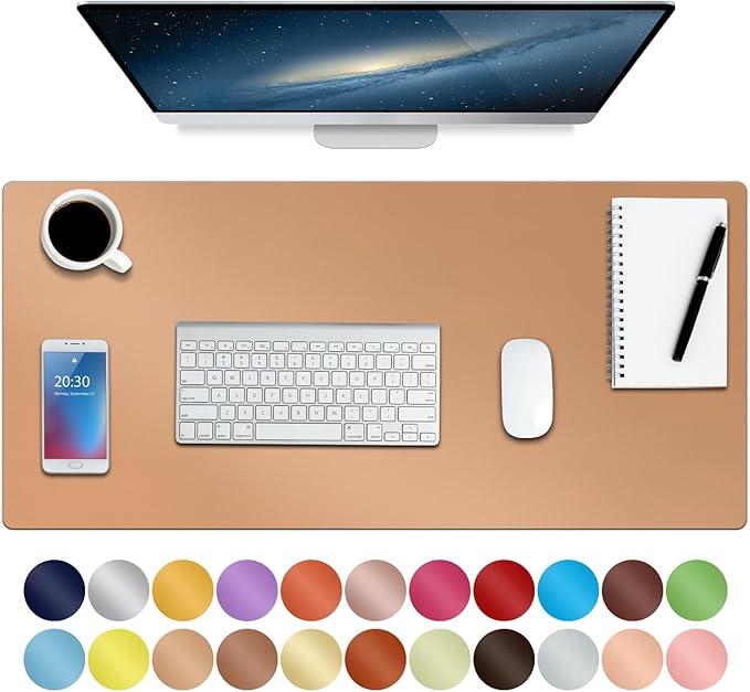 Boutilon Leather Desk Pad Protector, Non-Slip Mouse Pad, Laptop Desk Pad by Boutilon