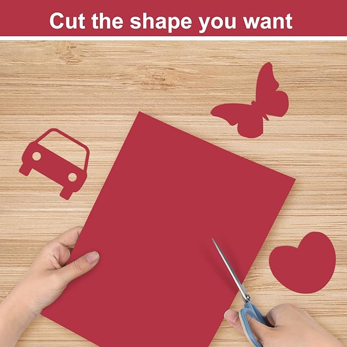 OcePor 100 Sheets Valentine's Day Red Cardstock Paper, Colored Printer Paper - Image 4