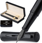 Wordsworth & Black Fountain Pen Set, Medium Nib, Includes 24 Pack Ink Cartridges by WordsworthBlack