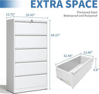 FLIXELIO 5 Drawer Metal Office Storage Filing Cabinet - Image 3