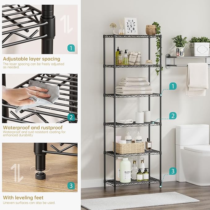 SINGAYE Shelf Closet Wire Shelving：Adjustable Metal Unit - Image 7