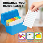 H4D 3x5 Index Card Holder with 100 Heavyweight Ruled Index Cards and 25 Plastic - Image 6