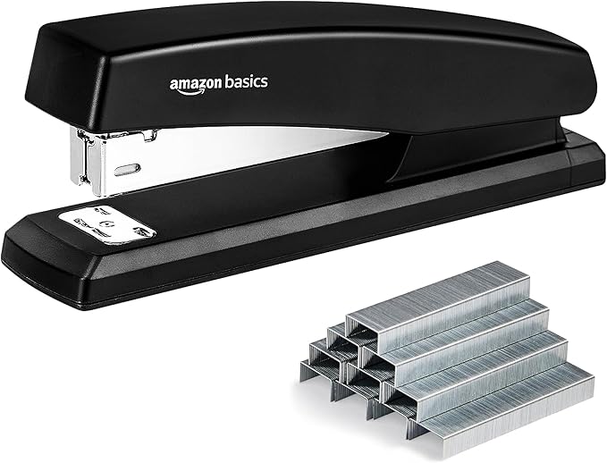 Amazon Basics Stapler with 1000 Staples, Office Stapler, 25 Sheet Capacity by AmazonBasics