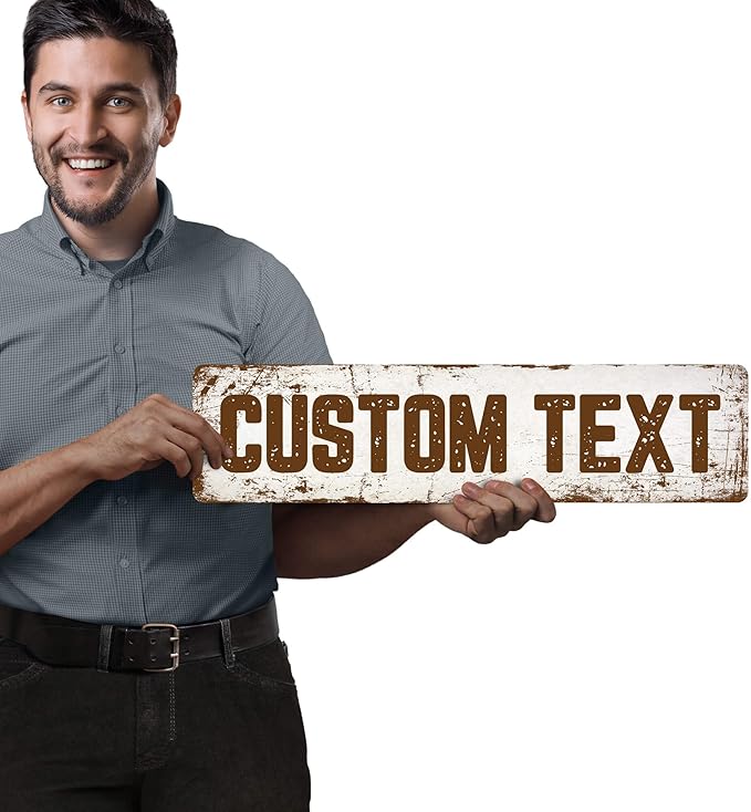 Custom Sign, Custom Street Sign, 11 Font Colors, 13 Font Styles, 4 Hole Options - Image 2
