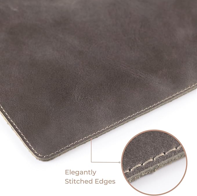 Node Leather Calfskin Leather Desk Pad – Executive Office Desk Mat - Image 3