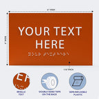 6" X4" Personalized Custom Sign- Tactile Graphics Grade 2 Braille Text | ADA - Image 3