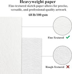 Fuxi Sketchbook 8.5x11, 100 Sheets Hard Cover Sketch Book 8.5" x 11", 68 - Image 3