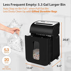 VidaTeco Paper Shredder for Home Office14-Sheet 60-Mins Micro Cut Shredder - Image 6
