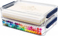 catoomuu 2-pack 9x13 clear plastic project case stackable, main product view
