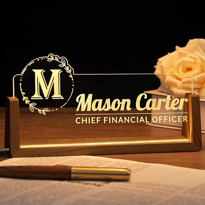 Desk Name Plate Personalized, Office Name Plate by Ueedklaayy