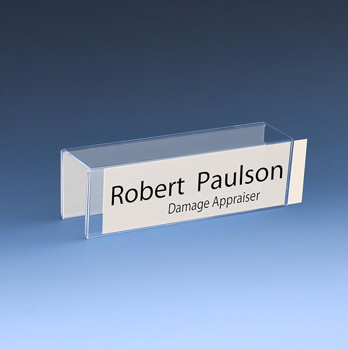 8-1/2" x 2" Double-Sided Cubicle Name Plate Holders 8-1/2" Wide x 2" high x 2" - Image 2