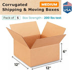 Medium Moving & Shipping Boxes 12 x 12 x 6 inches - Image 2