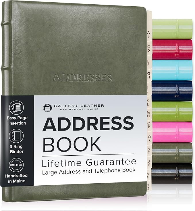 Gallery Leather Large Address Book by GalleryLeather