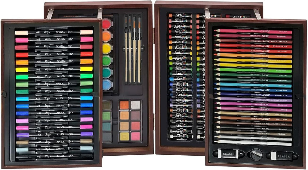 art 101 deluxe art and doodle art set shown in use