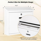 xydled Mail Boxes with Key Lock, Locking Mailbox Wall Mounted, Security Metal - Image 2