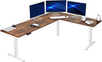 VIVO Electric Corner 84 x 63 inch L-Shaped Standing Desk, Memory Height by VIVO