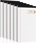 Legal Pads 8.5 x 14 Note Pads, 6 Pack Writing Pads Wide Ruled Notepads by NotePads