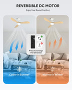 vonluce wood ceiling fan with lights 42 inch, package contents